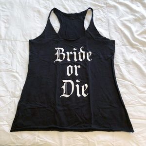 ANY OFFER - Bride or Die Tank Black M